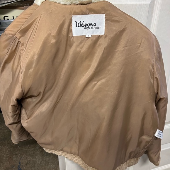 Wilson Leather Jacket with Cream Sherpa Collar - Picture 9 of 14